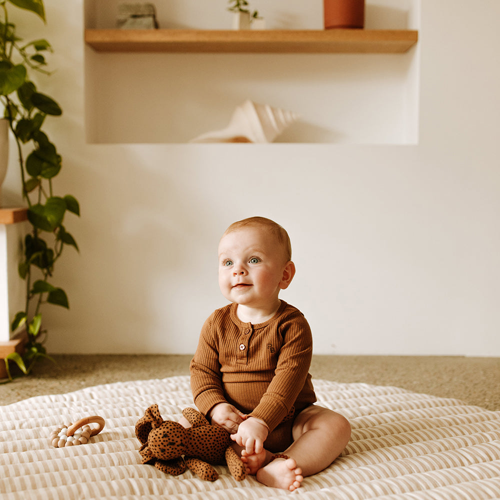 THE MUSE EDITION LINEN BABY PLAY MAT - STRIPE