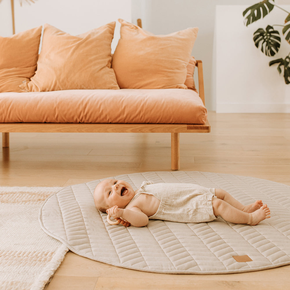 THE MUSE EDITION LINEN BABY PLAY MAT - CLOUD