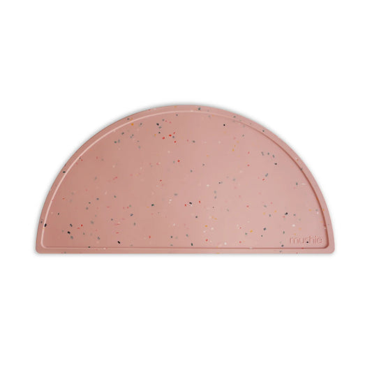 MUSHIE SILICONE MAT - POWDER PINK CONFETTI