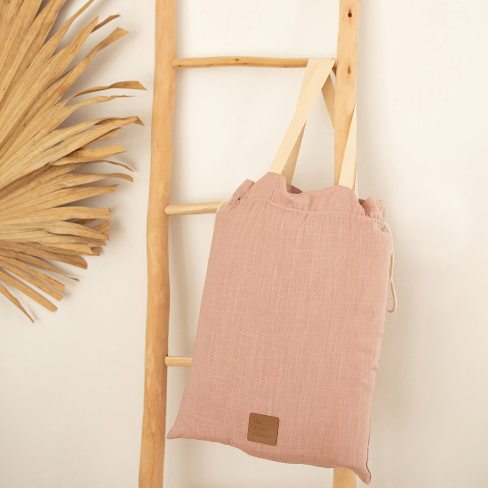 THE MUSE EDITION LINEN BABY PLAY MAT - BLUSH