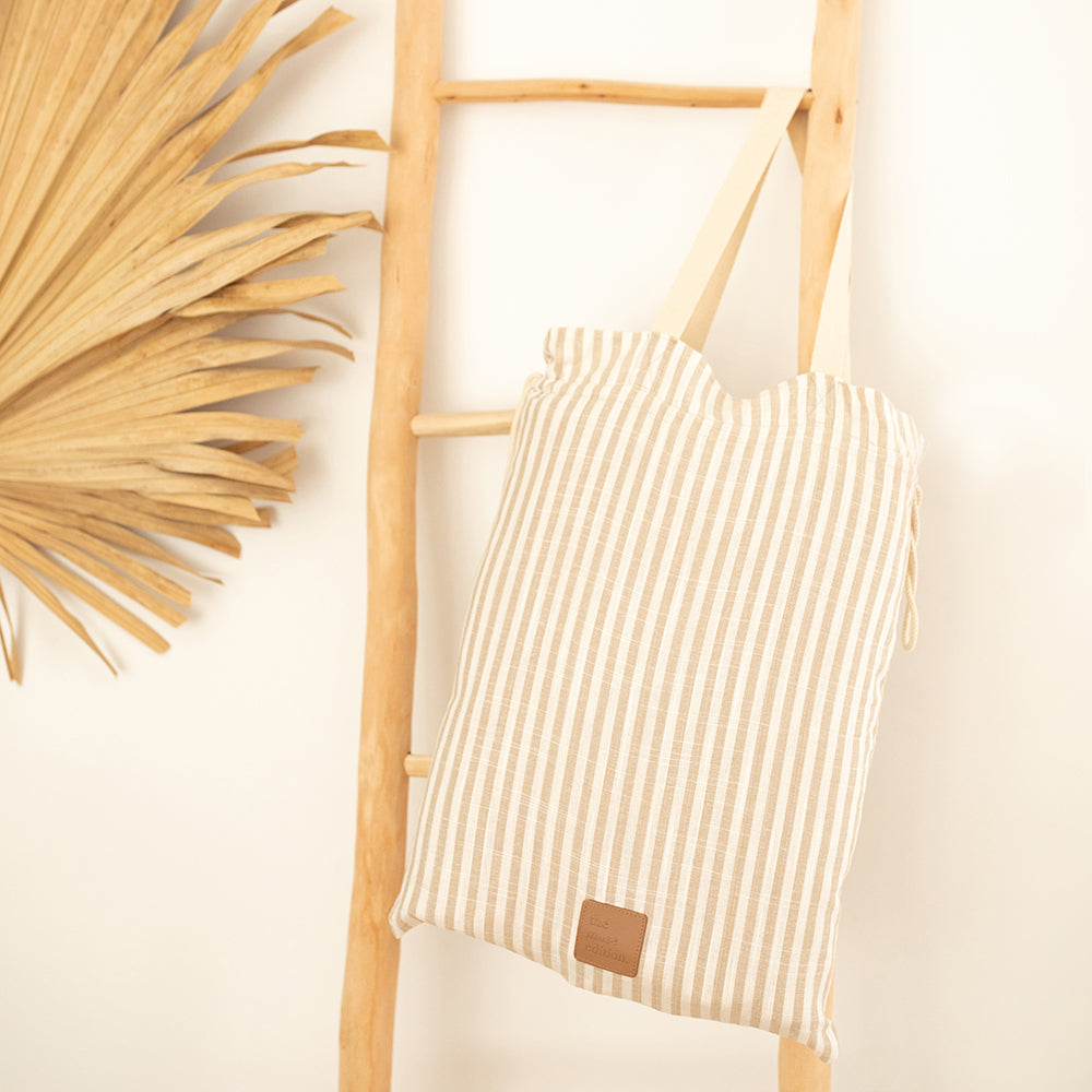 THE MUSE EDITION LINEN BABY PLAY MAT - STRIPE
