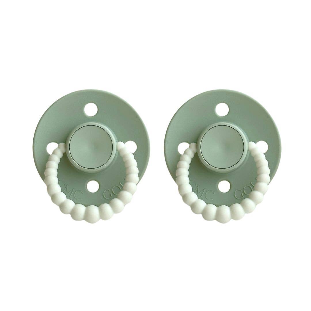 Baby Cmc Gold Bibs Dummies CMC 'Hold Me' Dummies Light Grey