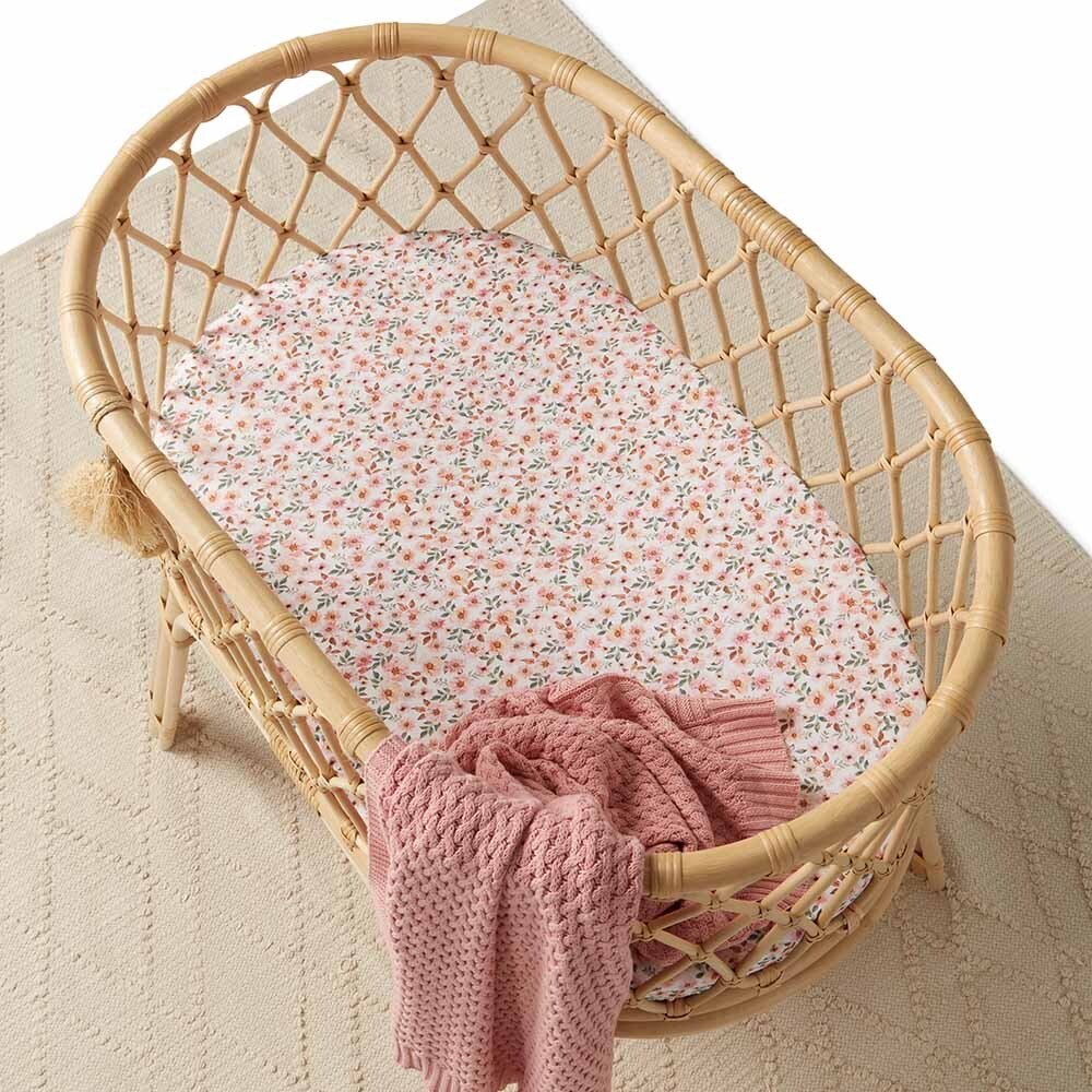 SNUGGLE HUNNY SPRING FLORAL BASSINET SHEET