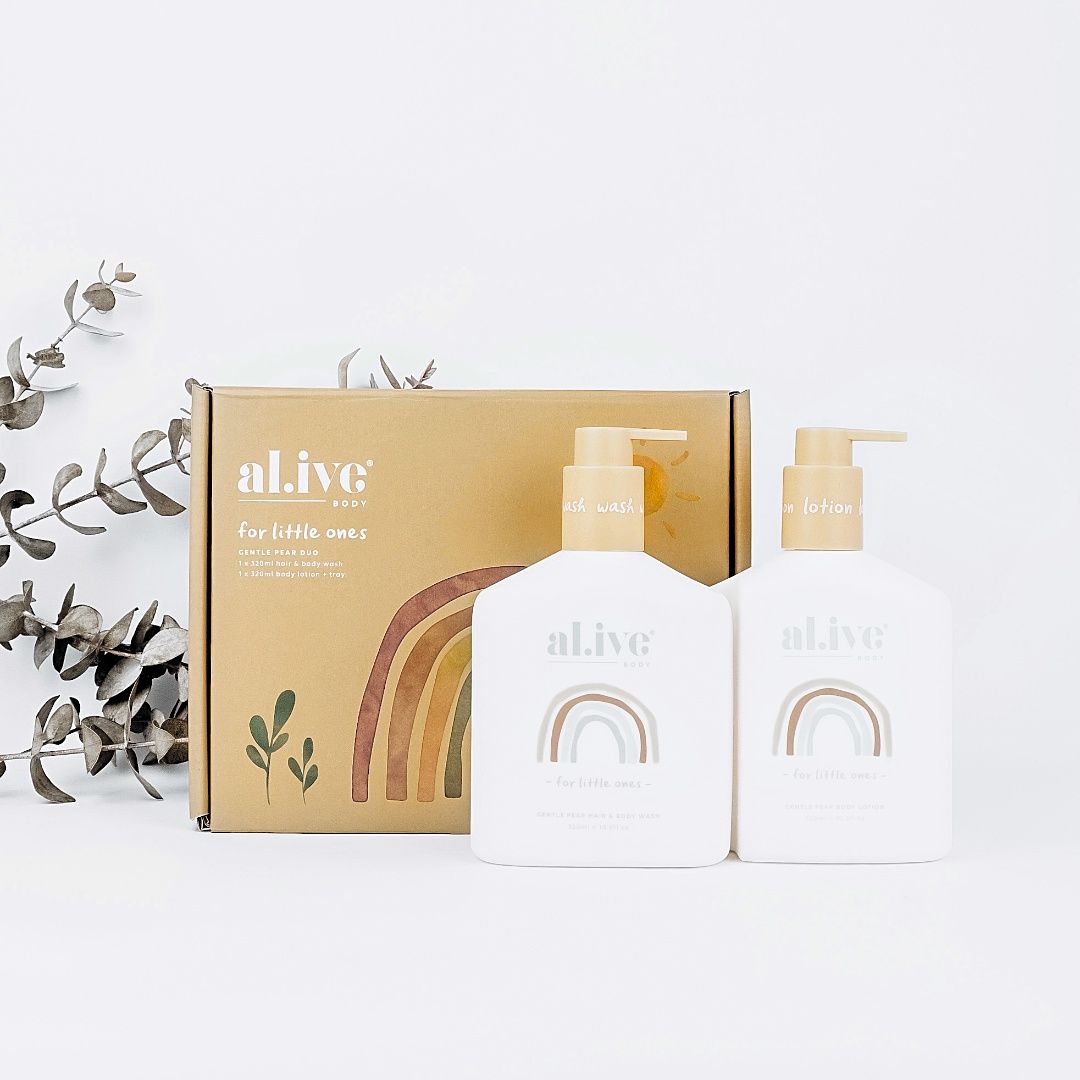 AL.IVE - BABY DUO (HAIR/BODY WASH & LOTION + TRAY - GENTLE PEAR)