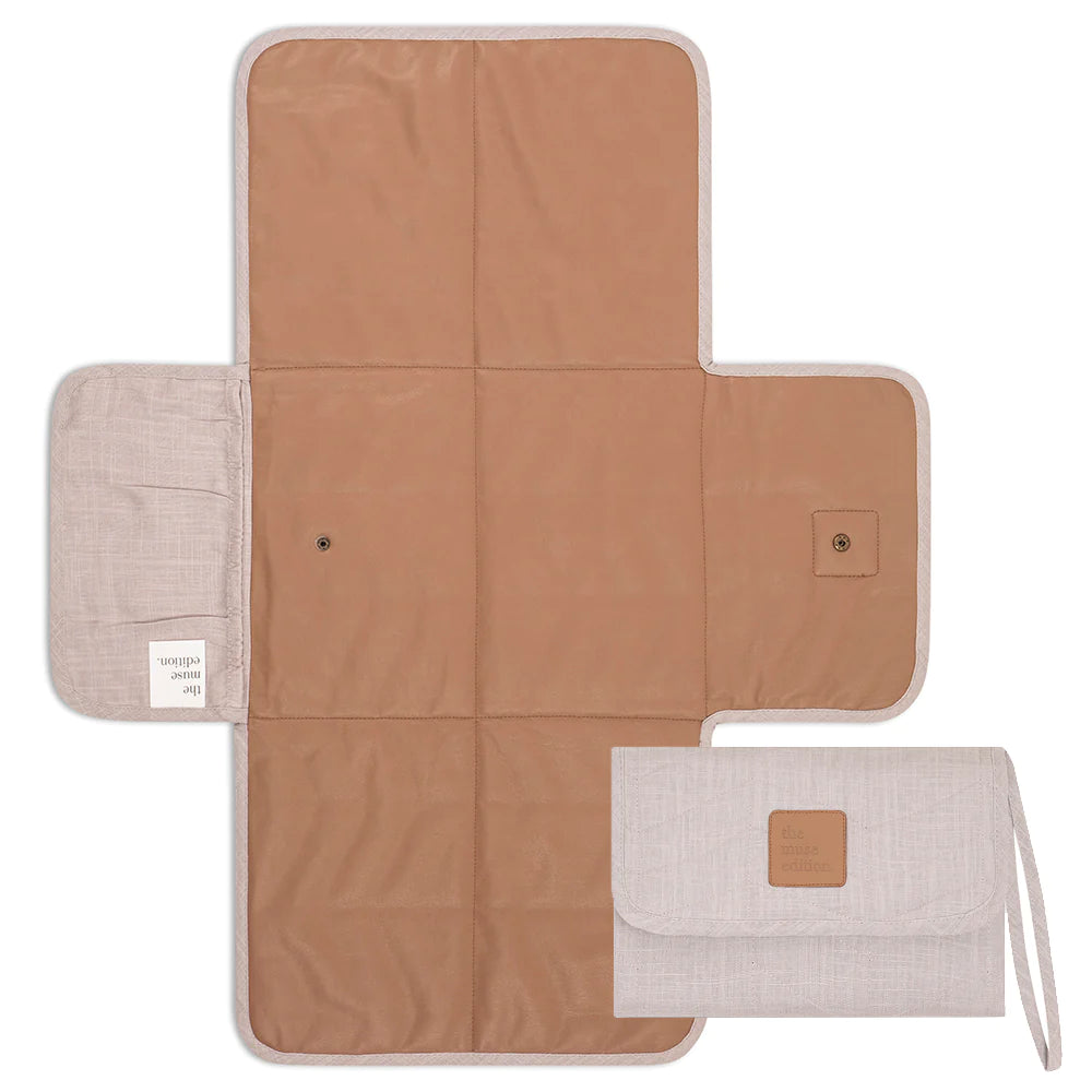 THE MUSE EDITION LINEN CHANGE MAT - CLOUD