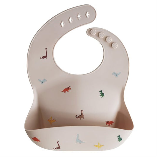 MUSHIE SILICONE BIB - DINOSOURS