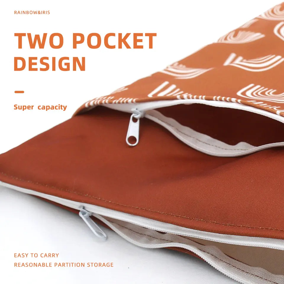 RAINBOW AND IRIS - WATERPROOF DOUBLE POCKET WET BAG