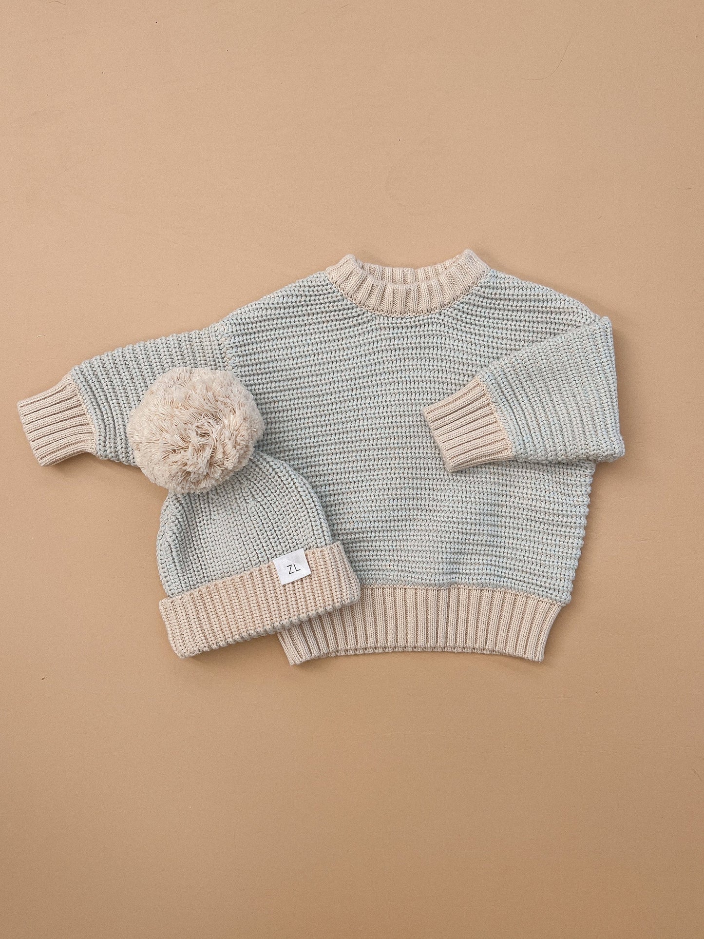 ZIGGY LOU KNITTED JUMPER - COAST