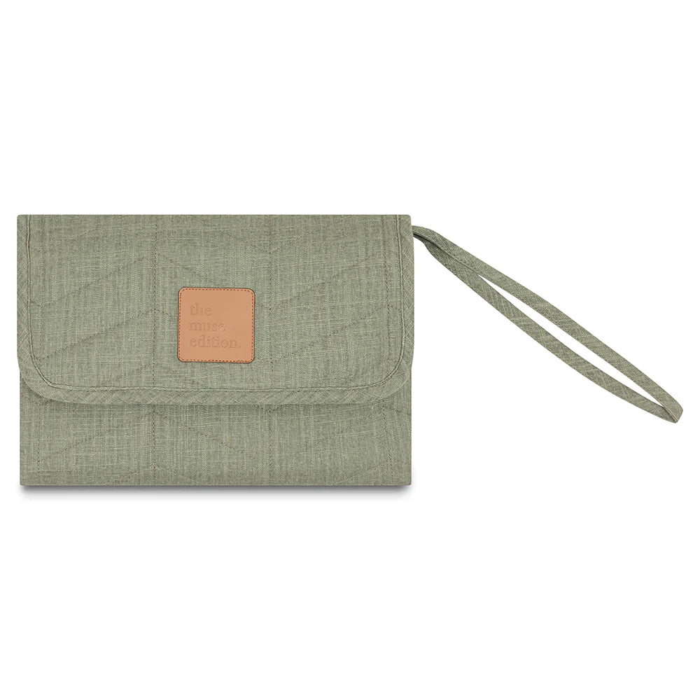 THE MUSE EDITION LINEN CHANGE MAT - SAGE