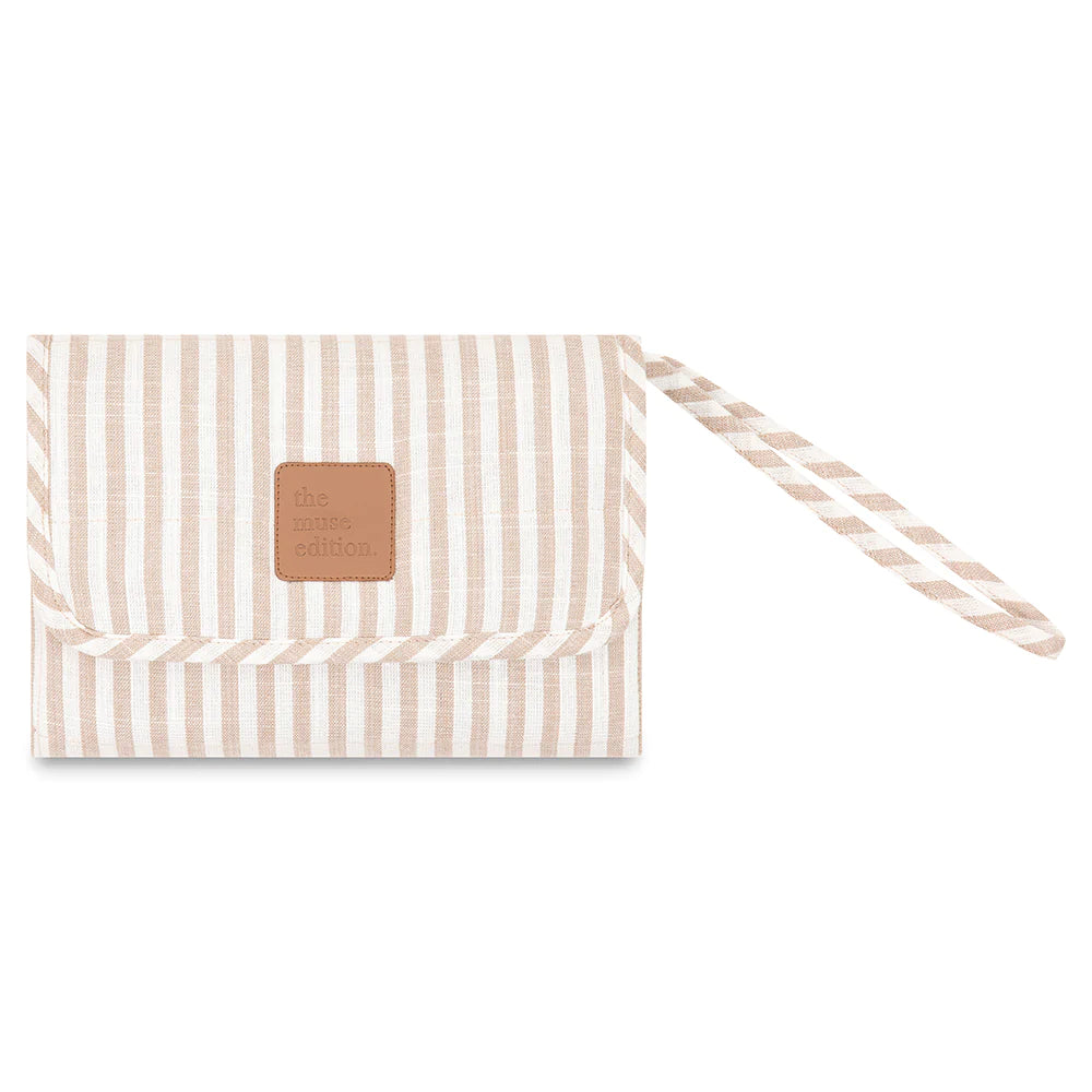 THE MUSE EDITION LINEN CHANGE MAT - STRIPE