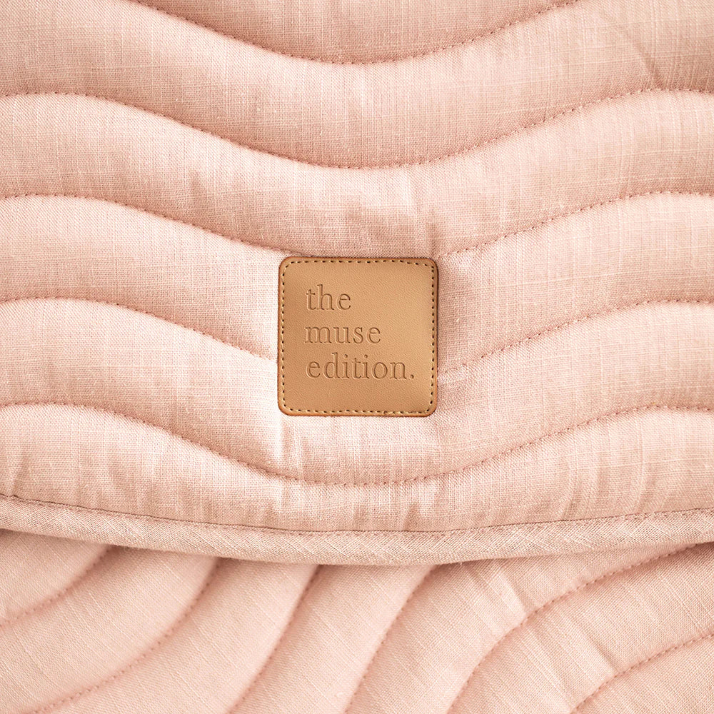 THE MUSE EDITION LINEN BABY PLAY MAT - BLUSH