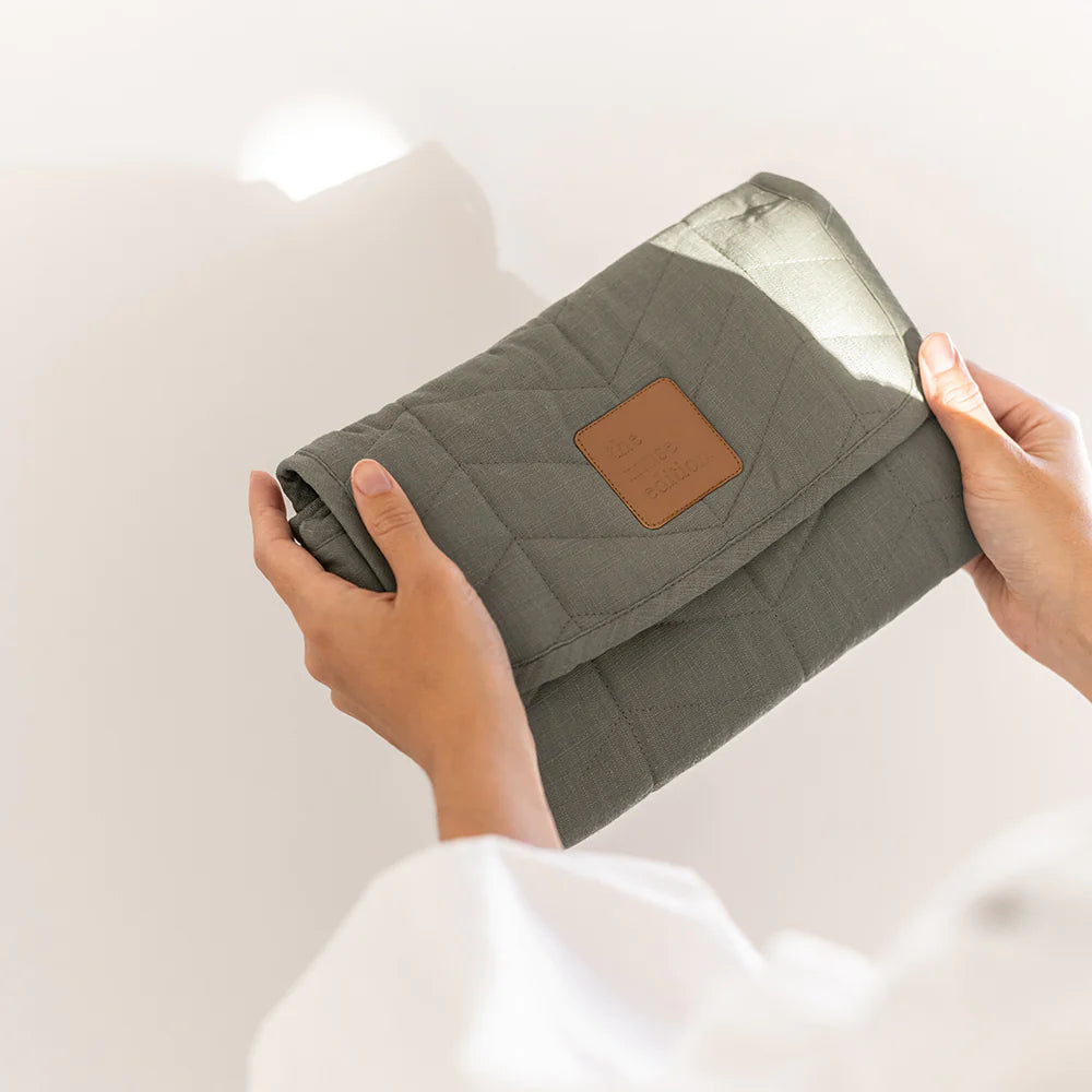 THE MUSE EDITION LINEN CHANGE MAT - SAGE