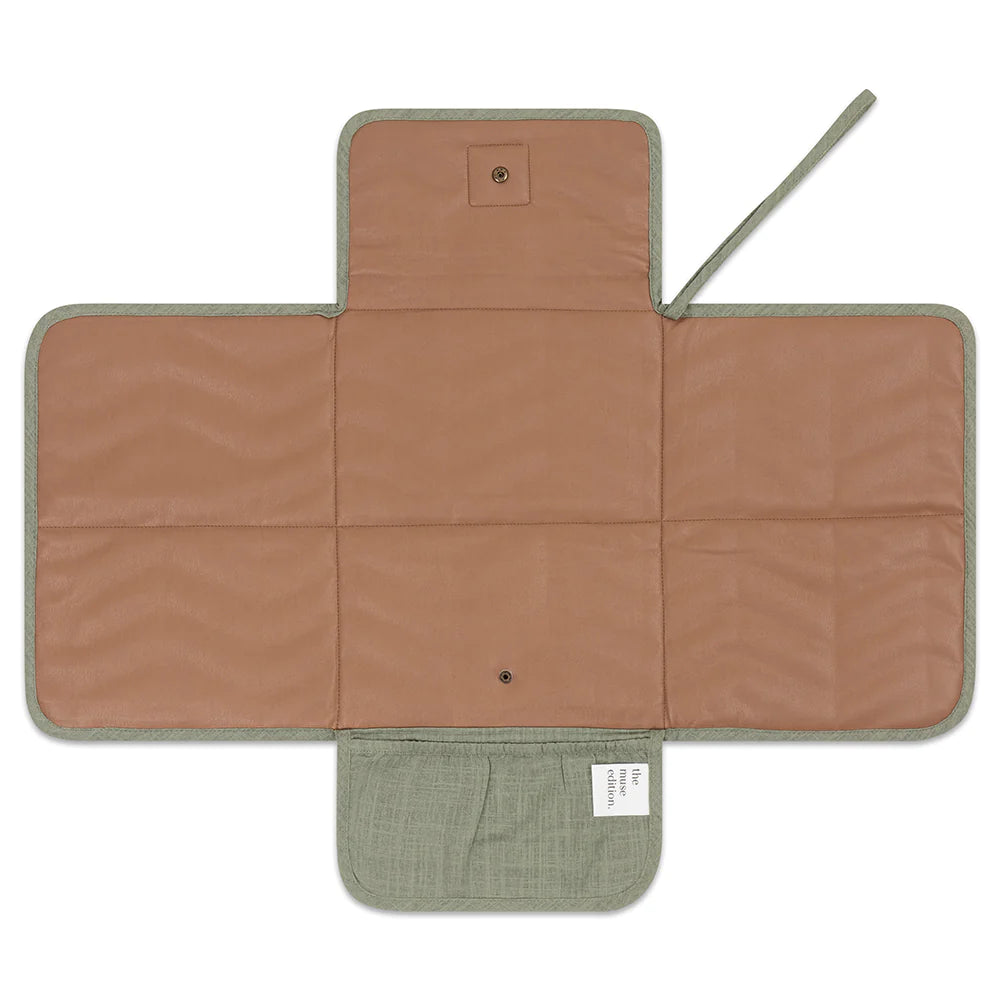 THE MUSE EDITION LINEN CHANGE MAT - SAGE