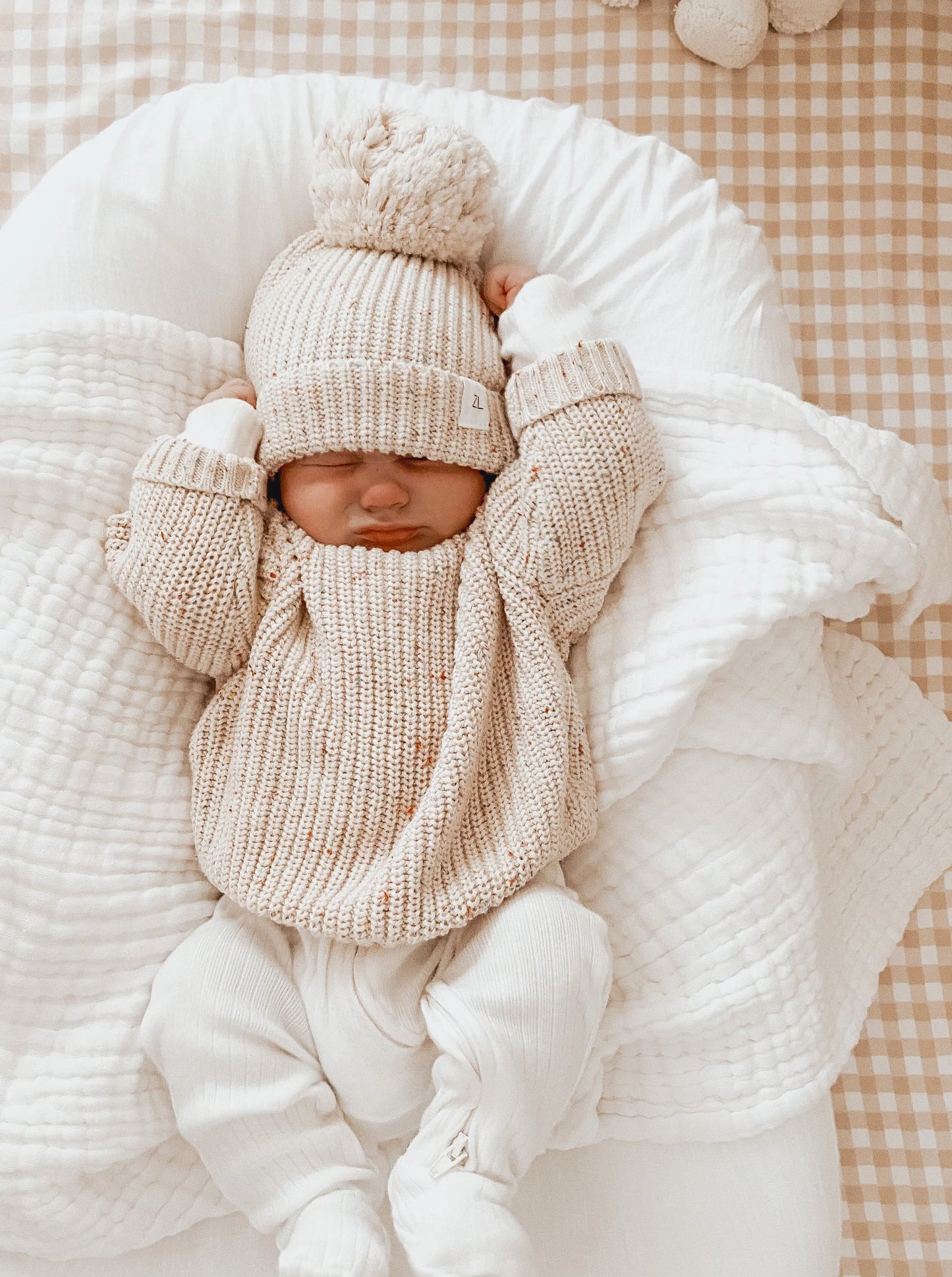 ZIGGY LOU KNITTED JUMPER - OATMEAL FLECK