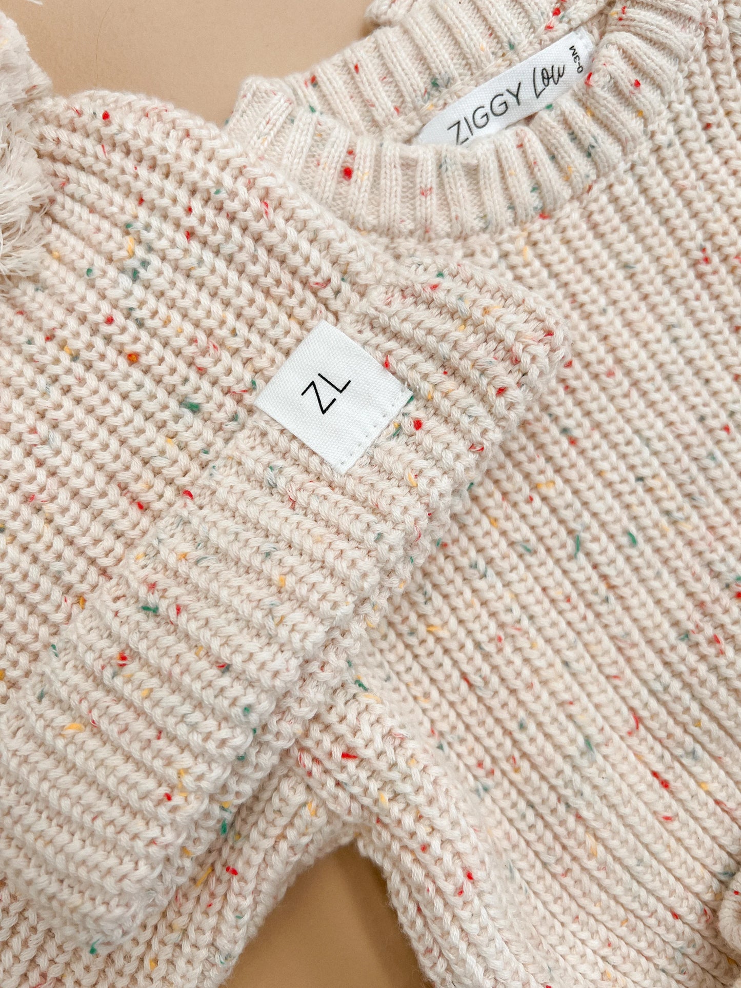 ZIGGY LOU KNITTED JUMPER - OATMEAL FLECK