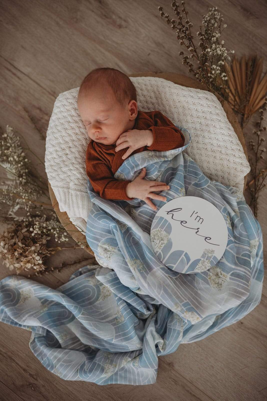 Snuggle Hunny Kids Milestone Cards Eventide & Ice Blue | Miss Kyree Loves | Reversible Milestone Cards