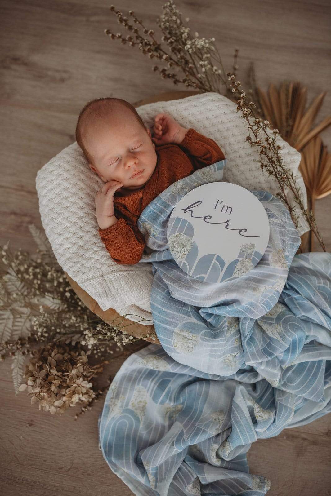 Snuggle Hunny Kids Milestone Cards Eventide & Ice Blue | Miss Kyree Loves | Reversible Milestone Cards