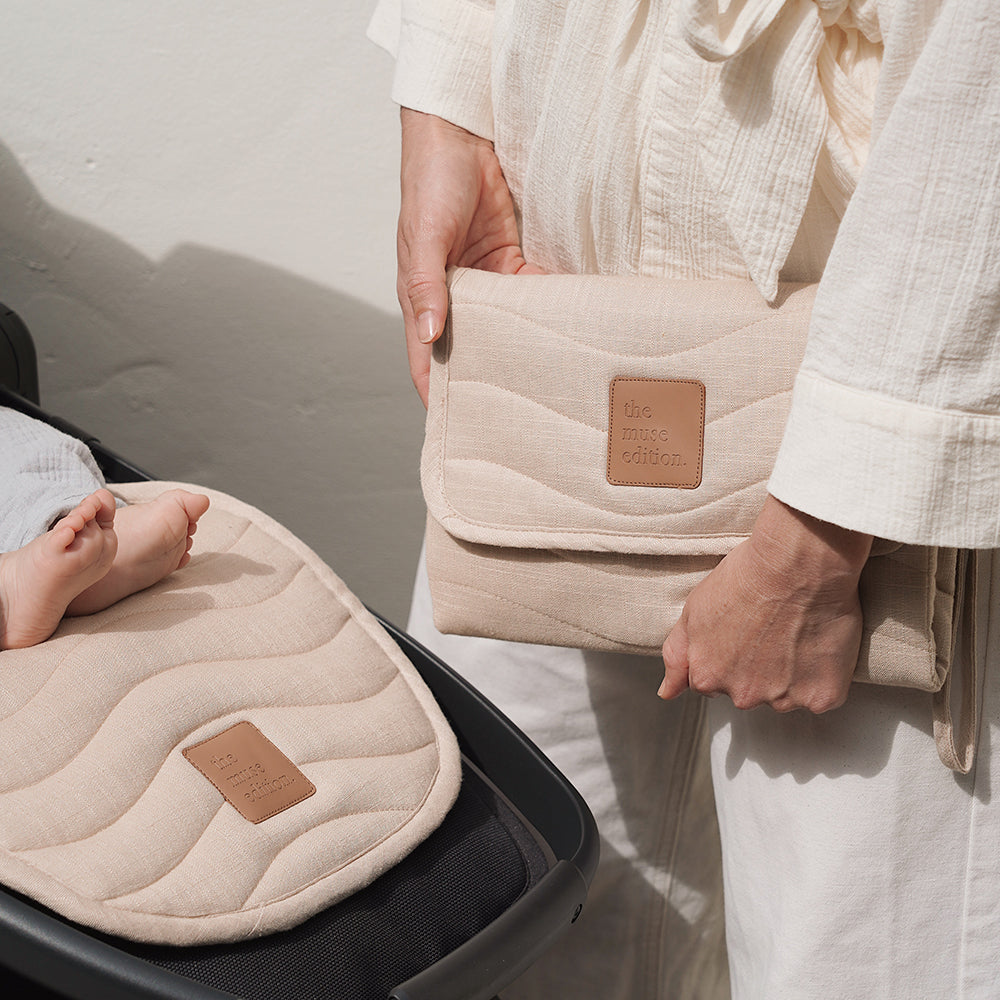 THE MUSE EDITION UNIVERSAL LINEN PRAM LINER- NATURAL