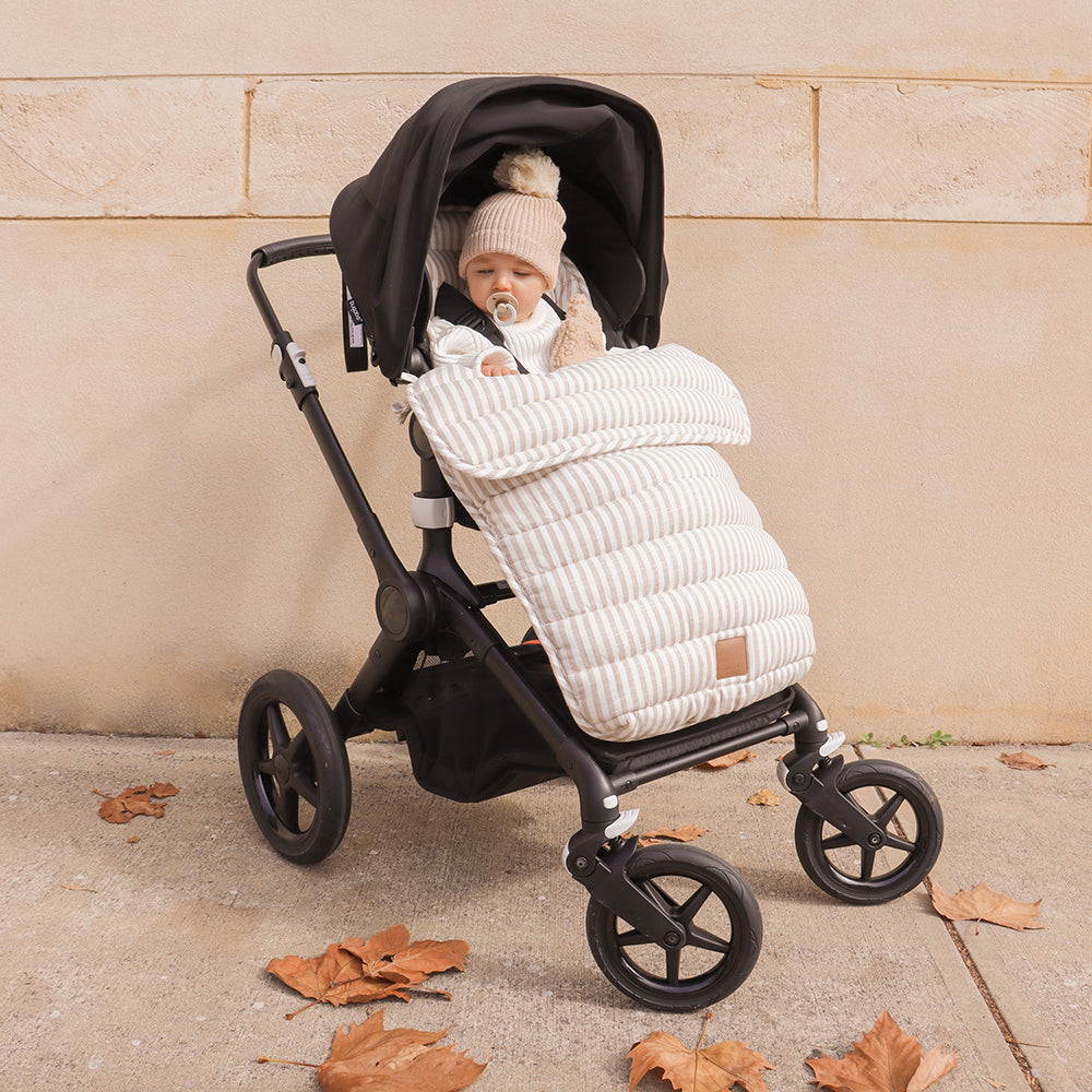 THE MUSE EDITION LINEN PRAM COSY- STRIPE