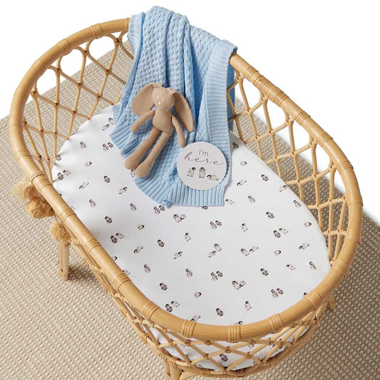 SNUGGLE HUNNY PENGUIN BASSINET SHEET