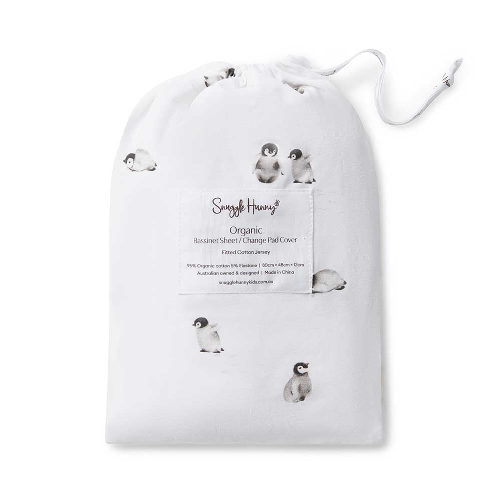 SNUGGLE HUNNY PENGUIN BASSINET SHEET