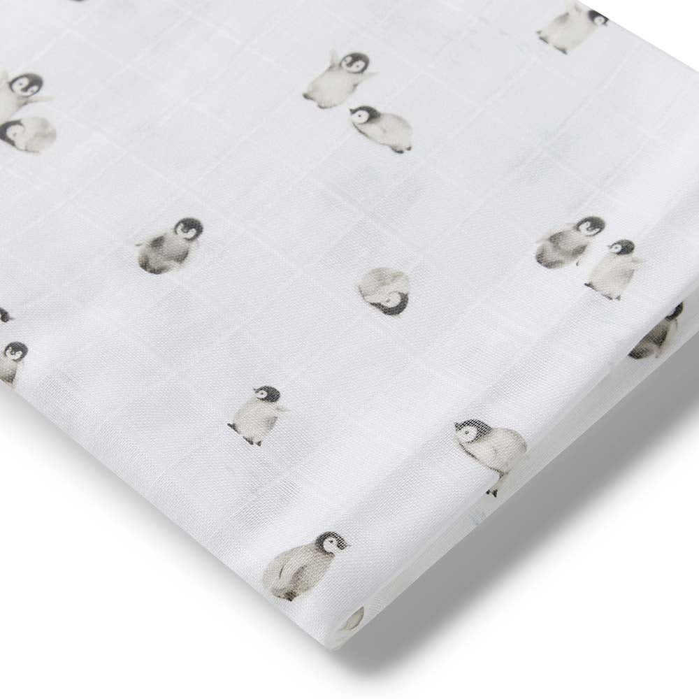 SNUGGLE HUNNY PENGUIN ORGANIC MUSLIN WRAP