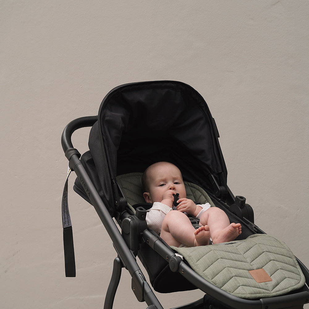 THE MUSE EDITION UNIVERSAL LINEN PRAM LINER - SAGE