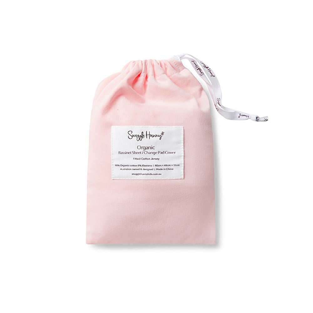 SNUGGLE HUNNY BABY PINK BASSINET SHEET