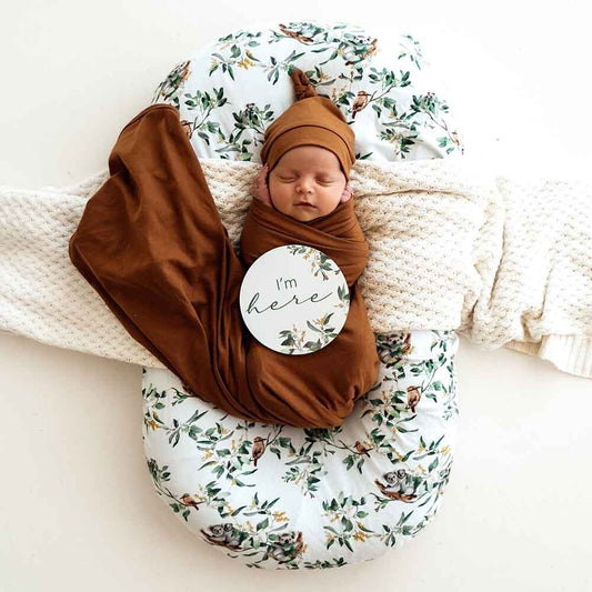 SNUGGLE HUNNY EUCALYPT BASSINET SHEET