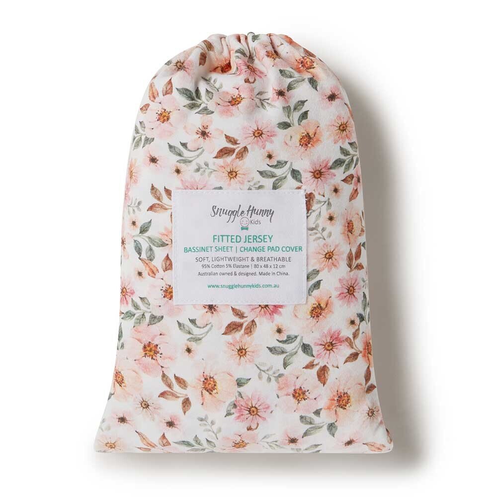 SNUGGLE HUNNY SPRING FLORAL BASSINET SHEET