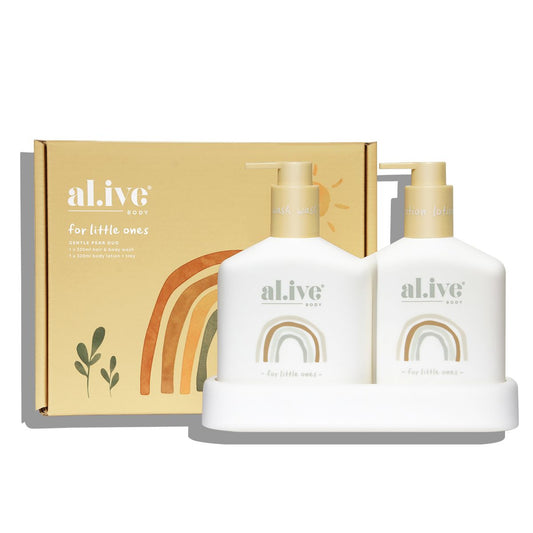 AL.IVE - BABY DUO (HAIR/BODY WASH & LOTION + TRAY - GENTLE PEAR)