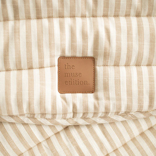 THE MUSE EDITION LINEN BABY PLAY MAT - STRIPE