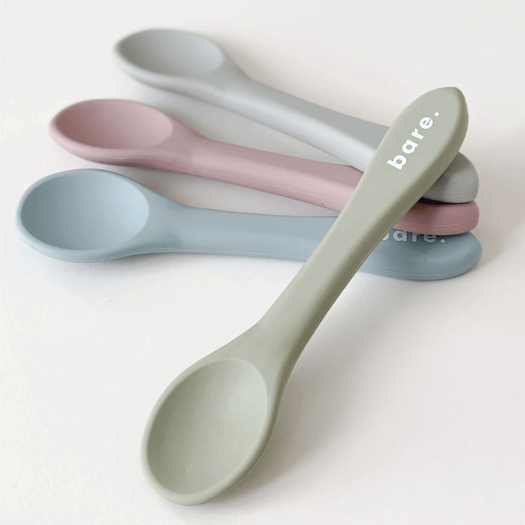 Bare The Label Feeding Sage Silicone Spoon  |  Bare The Label